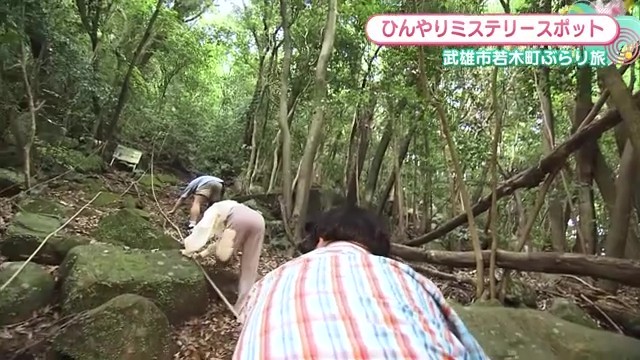 ロープを使って山を登る