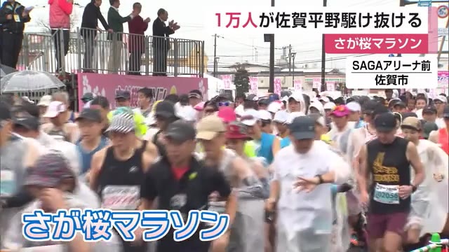 全国から１万人超のランナー「さが桜マラソン」 佐賀平野駆け抜ける【佐賀県】
