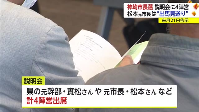 神埼市長選説明会 4陣営が出席 元市長の松本茂幸さんは出馬を見送ると表明【佐賀県】