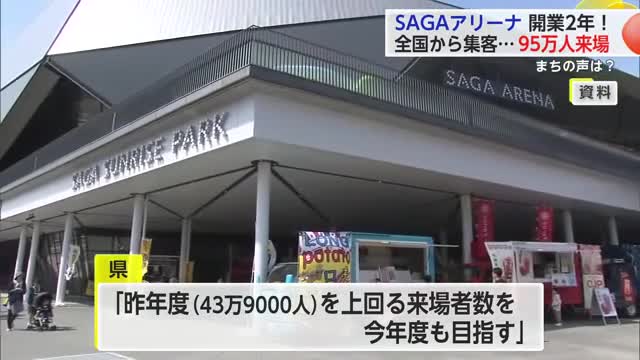 SAGAアリーナ きょうで開業2年 累計来場者数は約95万人【佐賀県】