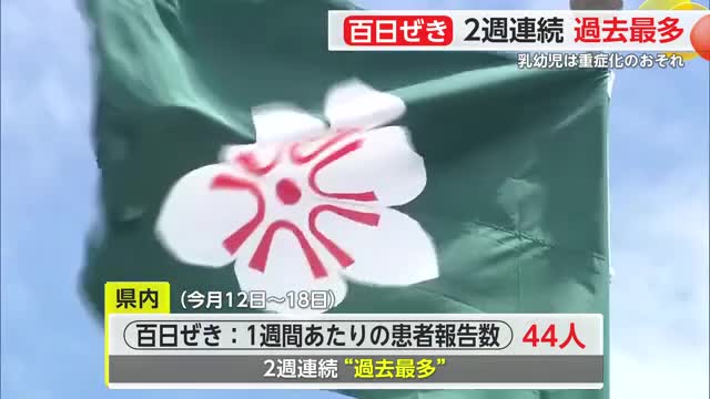 百日ぜき 2週連続で過去最多 患者数44人 重症化するおそれも【佐賀県】