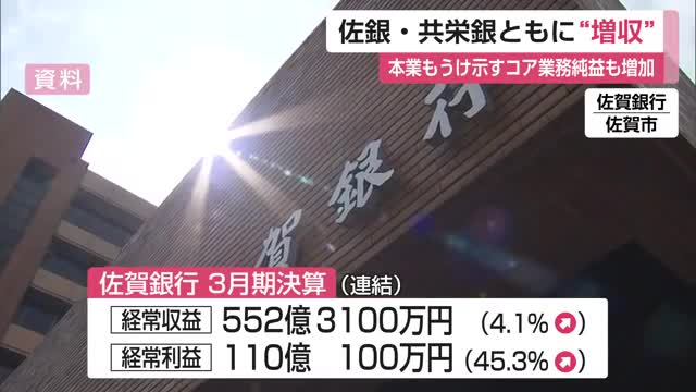 佐賀銀行と佐賀共栄銀行が決算発表 貸出金利の上昇など背景に"増収"【佐賀県】