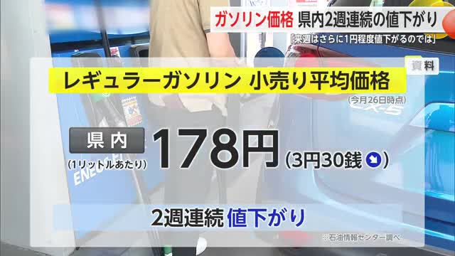 「補助金の効果思ったより早く出た」県内のガソリン価格 2週連続値下がり【佐賀県】