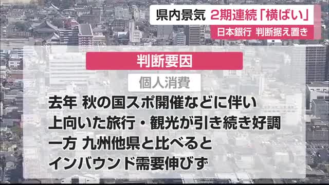 「横ばい圏内の動きとなっている」県内景気判断 日本銀行は2期連続で「据え置き」【佐賀県】