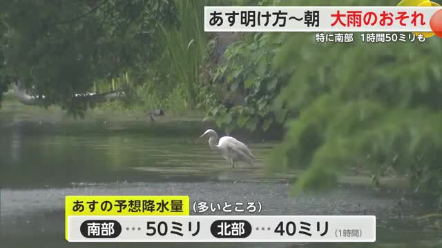 10日の明け方から朝にかけて非常に激しい雨　 特に南部は1時間50ミリも【佐賀県】