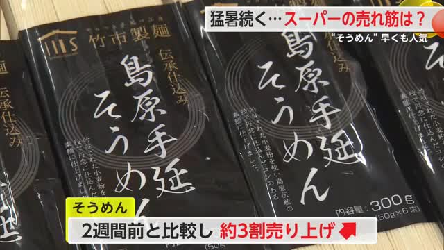 スーパーではそうめんや飲料の売れ行き好調 一部が現在入荷待ちの商品も【佐賀県】