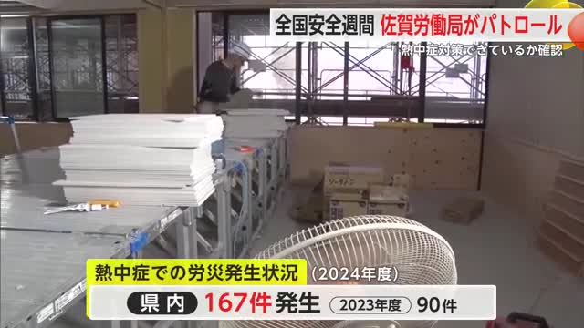 熱中症対策義務化受け確認も 佐賀労働局が鳥栖市の工事現場パトロール【佐賀県】