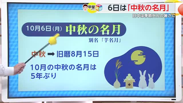 4日夜にかけ落雷や突風に注意 「中秋の名月」について解説【佐賀県】
