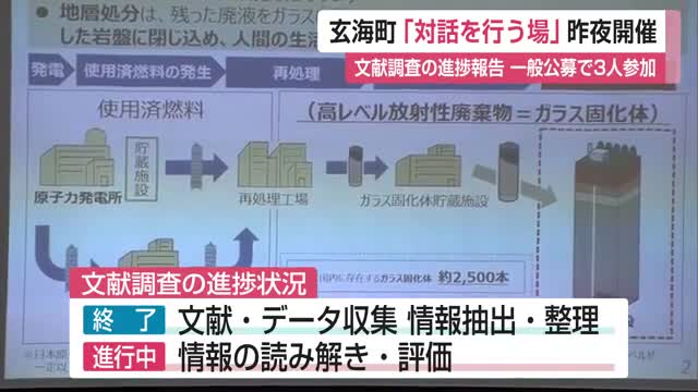 玄海町で第3回「対話を行う場」 一般公募で3人参加 文献調査の進捗報告【佐賀県】