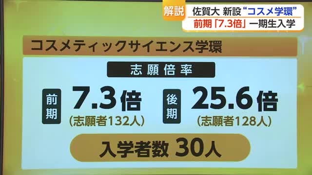【解説】後期倍率25.6倍！佐賀大学に誕生したコスメ学環 まずは何を学ぶ？【佐賀県】