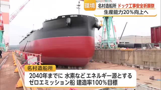 「2040年までに建造率100％」名村造船所がゼロエミッション船を造るためドックを整備【佐賀県】