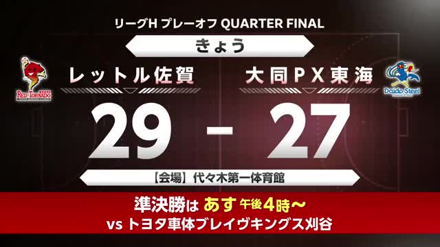 ハンドボールプレーオフ レットル佐賀が準決勝進出！神埼市出身GK小峰が好セーブ連発【佐賀県】